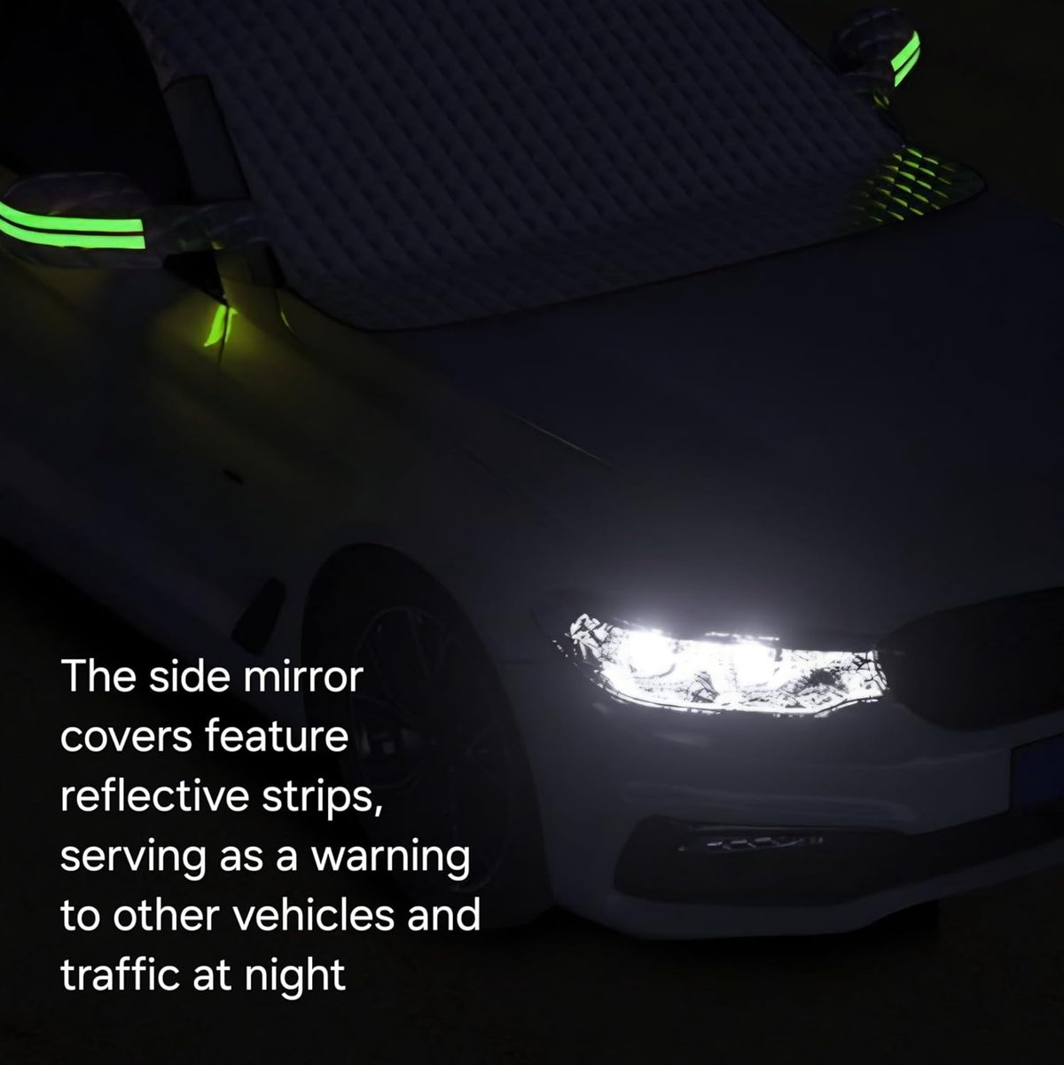 Car Windshield Snow/Sun Cover Aluminum Foil Multi Layers Thickened Magnetic Wipers Protection for Most Sedan Truck Van SUV