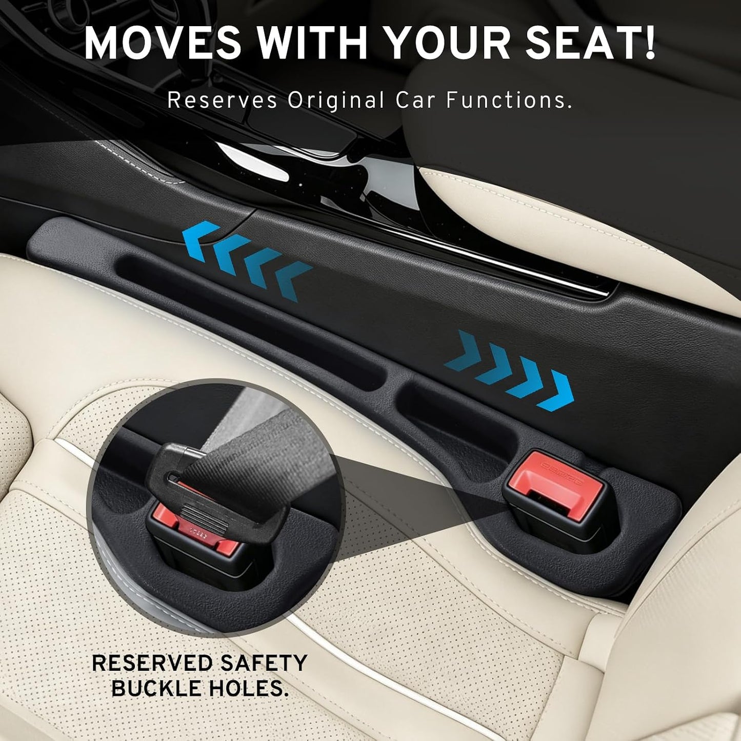 Car Seat Gap Filler Organizer for Honda Civic Accord 2026 2025 2024-2000 Plug with Storage Slot Strip No-Drop Seat Side Gap with Phone Holder - 2 Pack