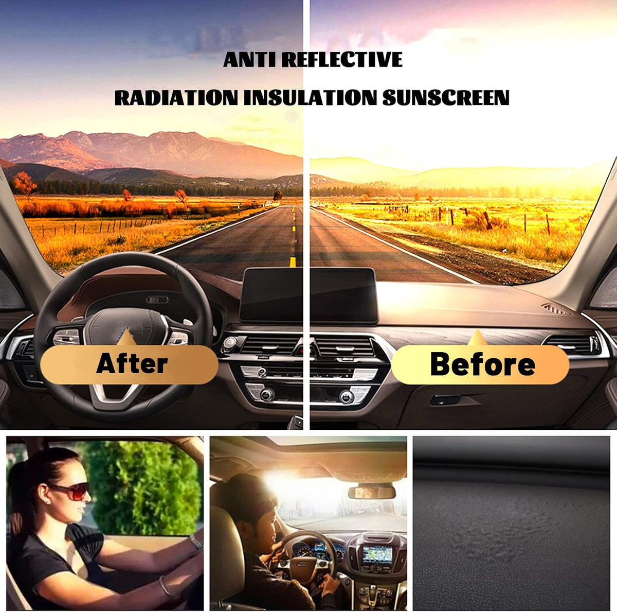 Dashboard Dash Board Cover Mat Pad Carpet Non-Slip Custom Compatible with Kia Soul 2014-2019 Protector Sun Shield