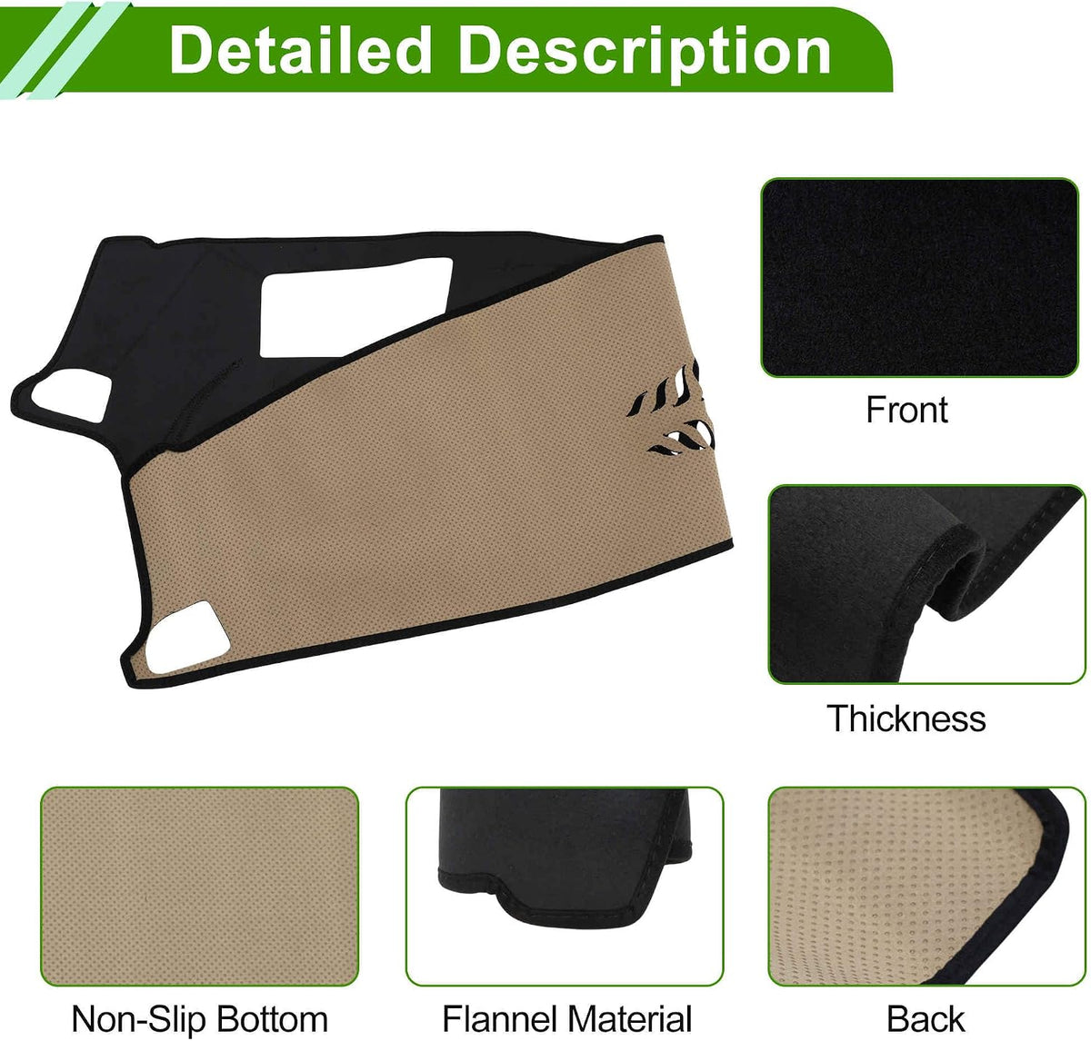 Dashboard Cover Mat Carpet for BMW X5 F15 2014-2018 with Hud