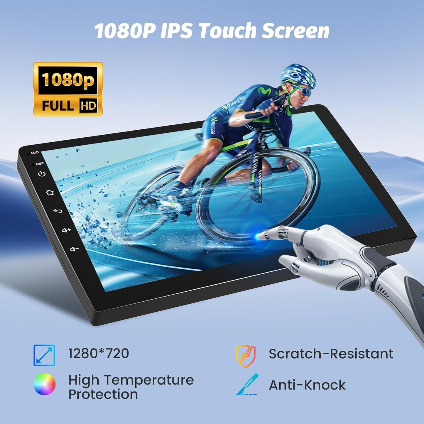 8 Core 4+64G Car Radio for Toyota Yaris 2012 2013 2014 2015 2016 2017, 9 inch 1280 * 720 Touch Screen for Yaris Car Stereo with CarPlay Android Auto Bluetooth 5.0 32EQ DSP FM RDS Mirror Link SWC