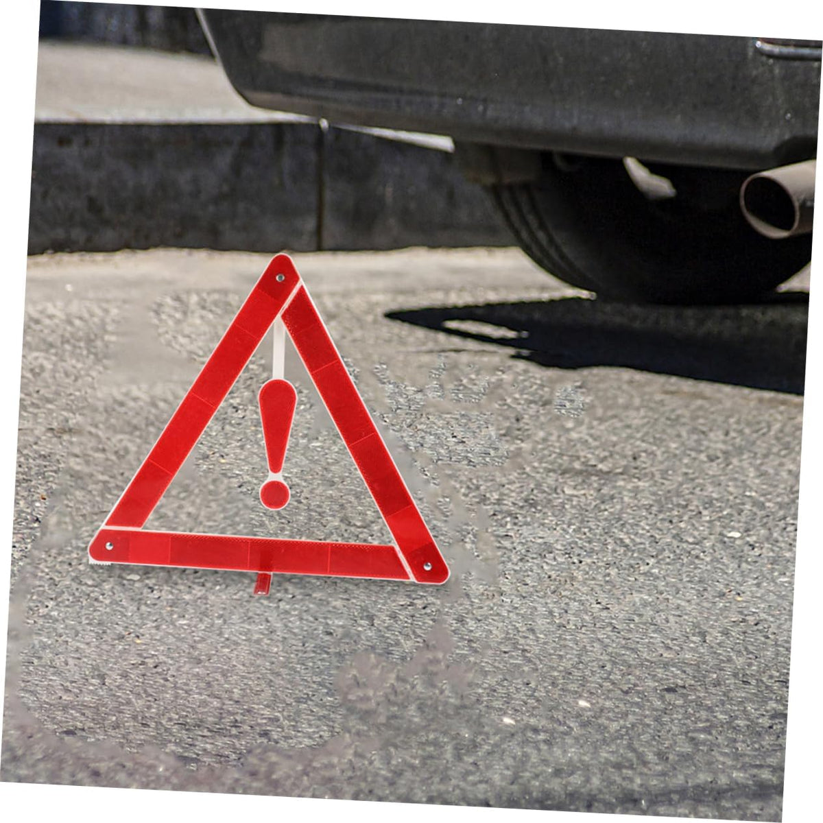 Car Warning Triangle Reflective Roadside Sign, Lightweight ABS