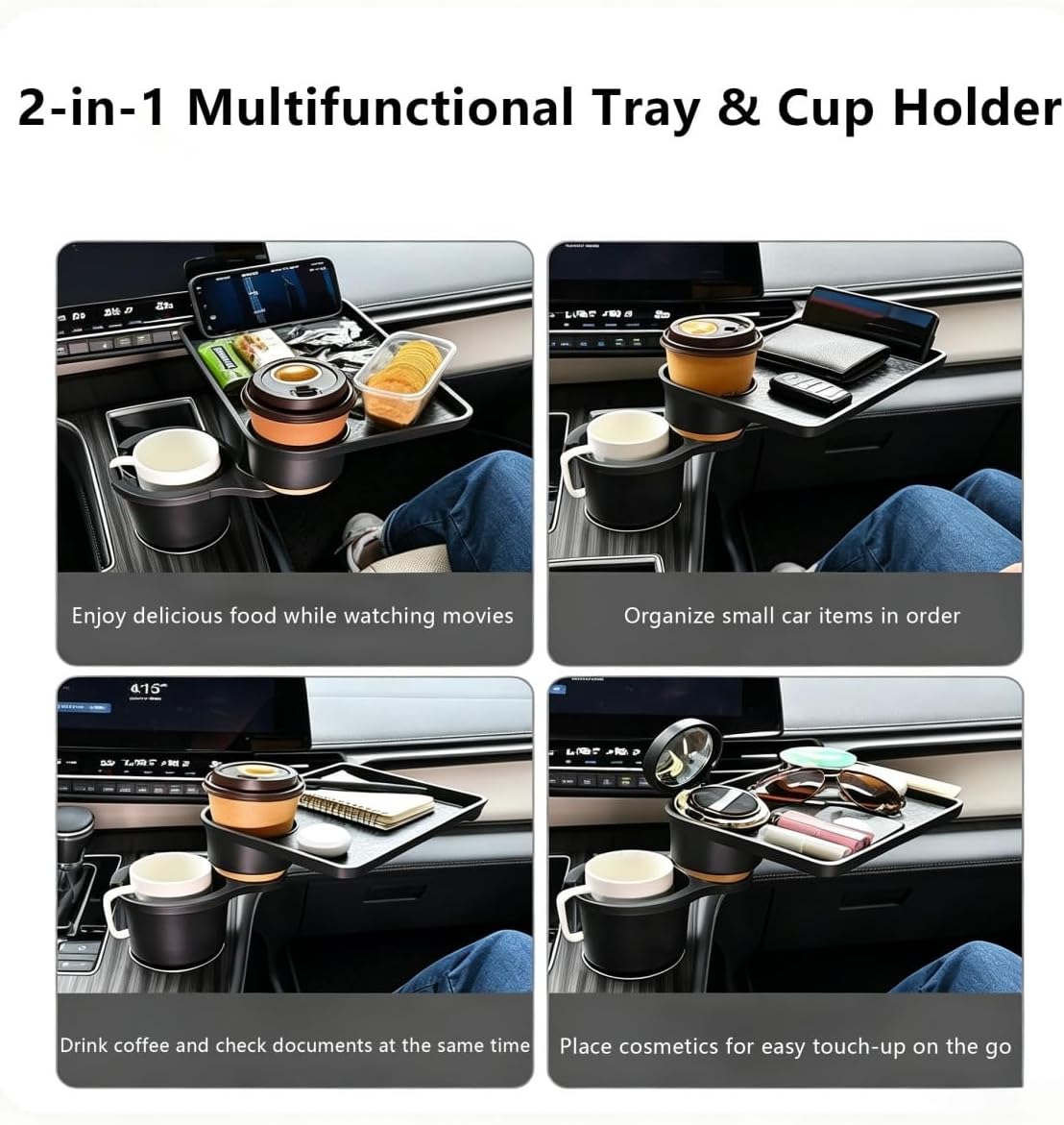Car Cup Holder Expander Tray for Audi Q5 / SQ5 SUV 2025-2026+