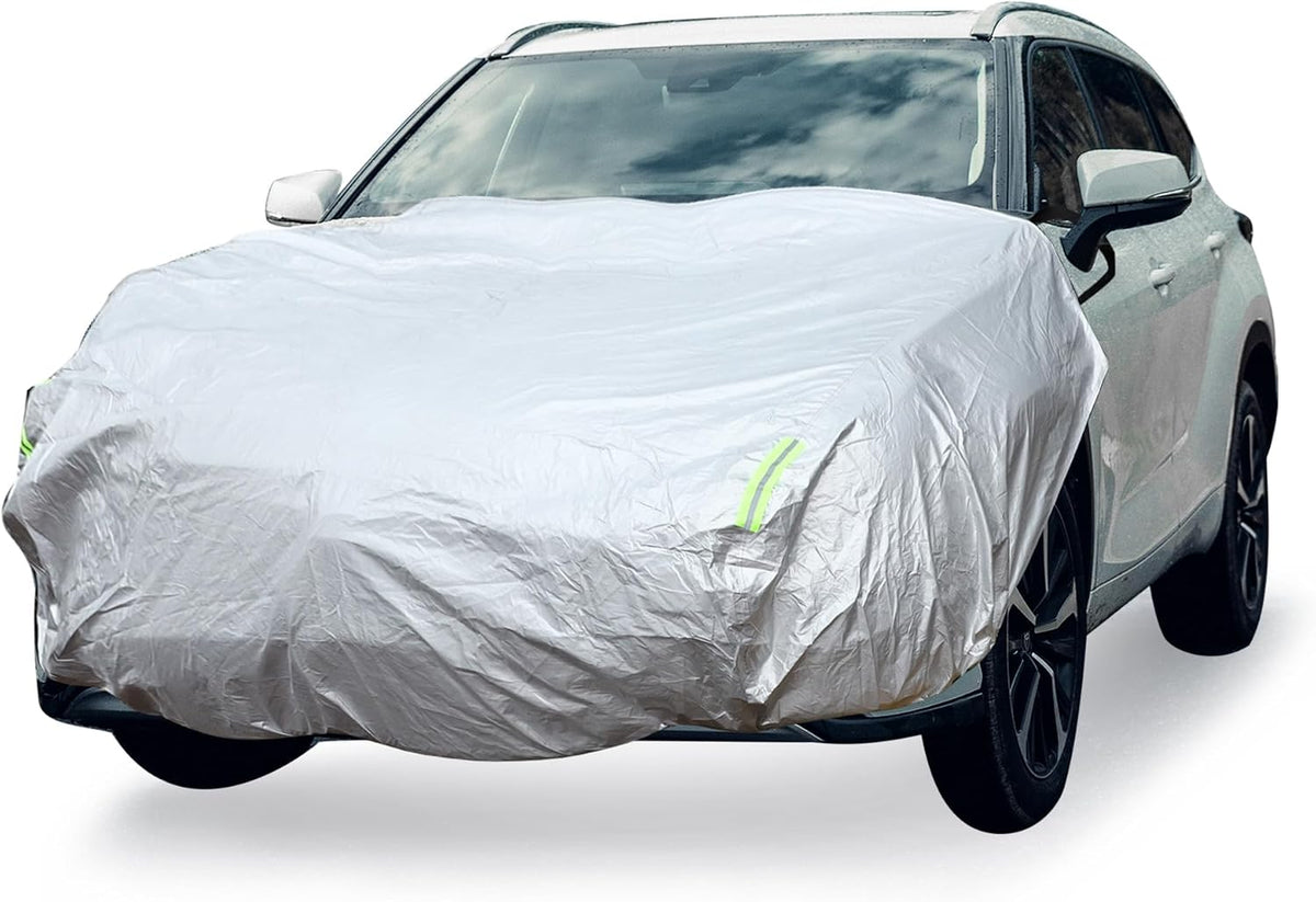 Windshield Cover with Reflective Straps Silver Tone 67" x 71"