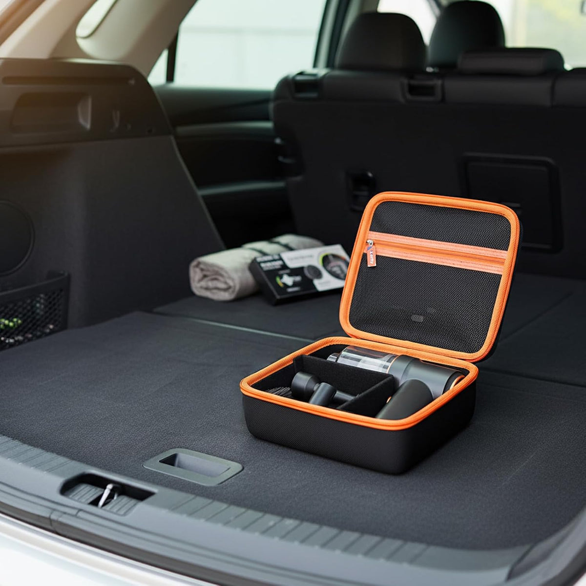 Hard Travel Case for KMM Handheld Car Vacuum Cleaner, Portable Auto Vacuum Cleaner Accessories Storage Bag Carrying EVA Case for KMM LT-117 9000Pa Air Duster