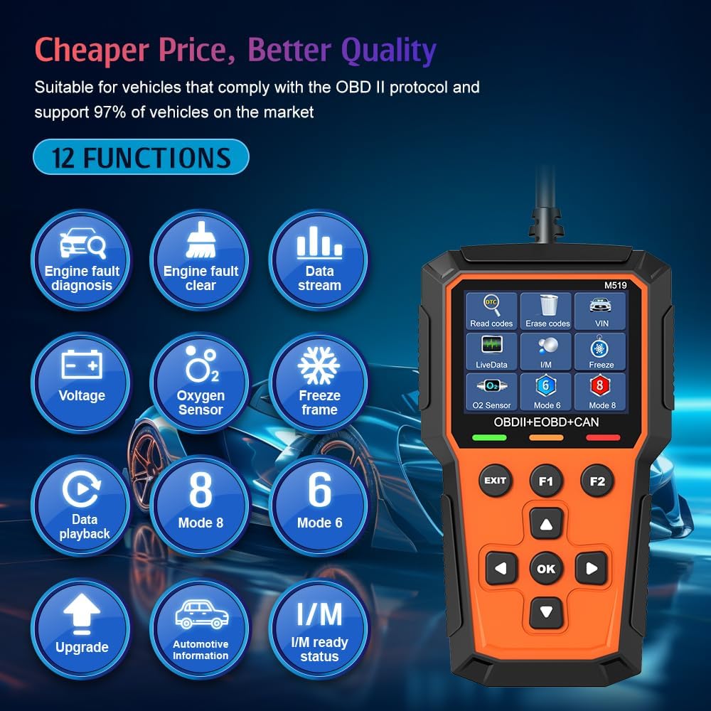 Classic Enhanced Universal M519 OBD II Scanner Automotive