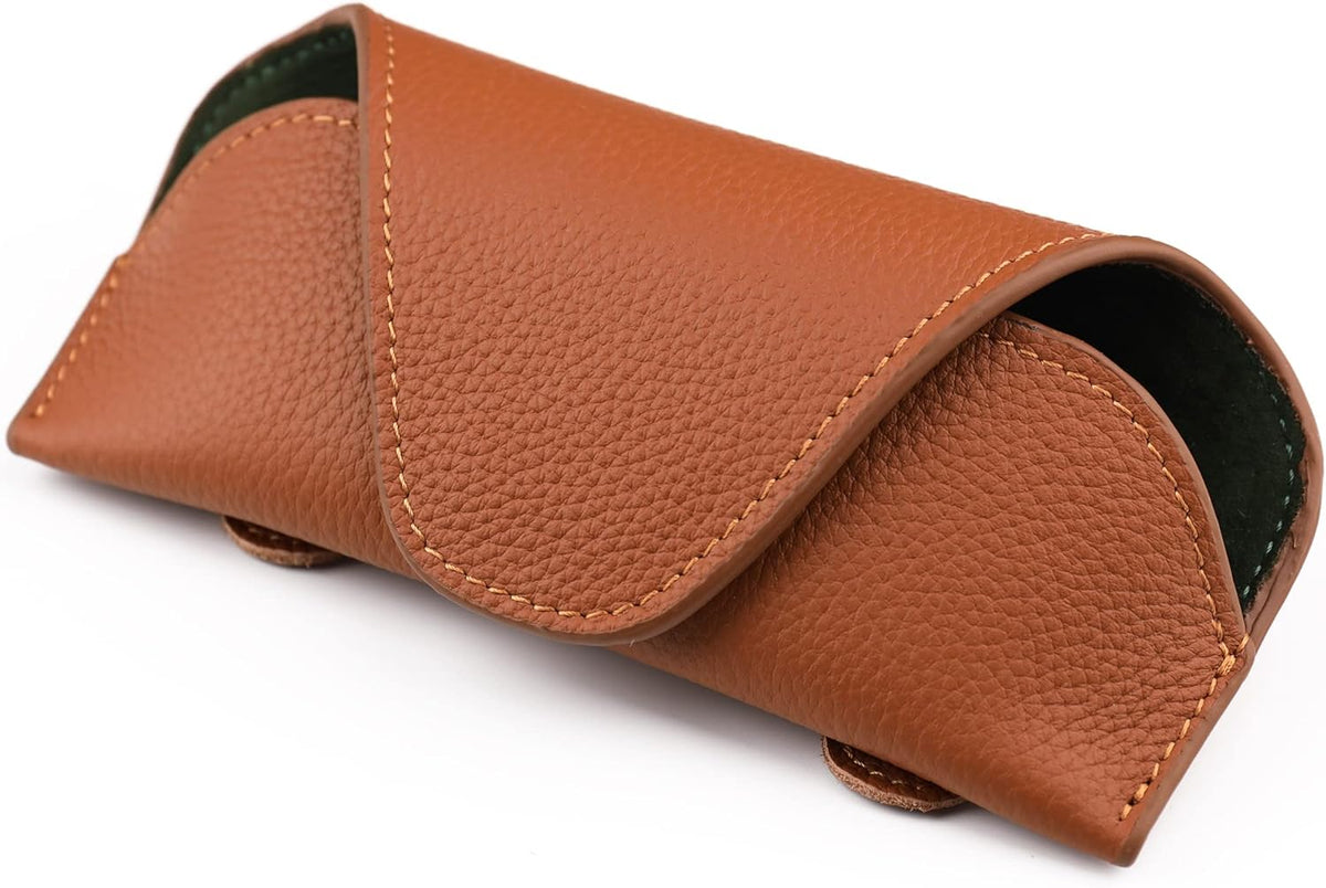 Magnetic Sunglass Holder for Car Visor, Leather Car Glasses Holder