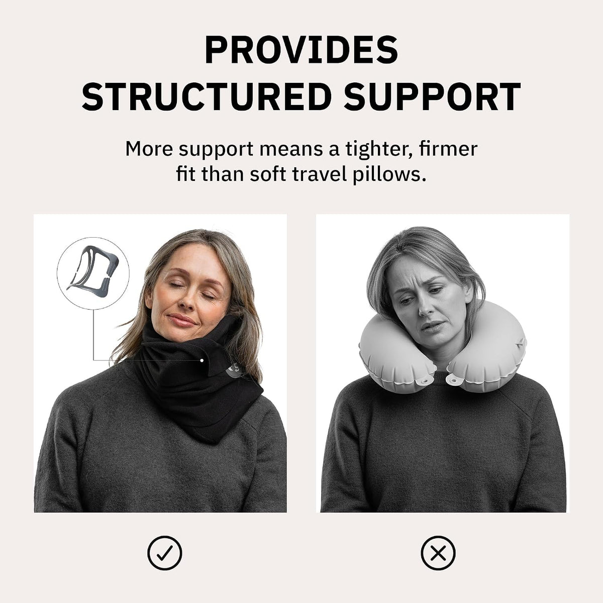Trtl Pillow Plus - Airplane Neck Pillow for Traveling - Height-Adjustable, Breathable Travel Pillow for Head and Neck Support While on Planes, Cars, and Trains - Machine Washable