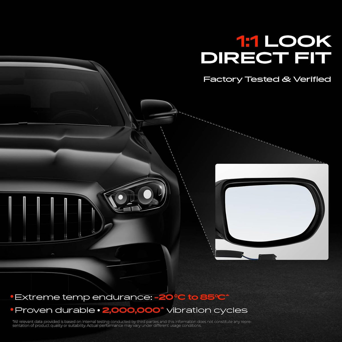 A-Premium Passenger Side Power Door Mirror Compatible with Honda