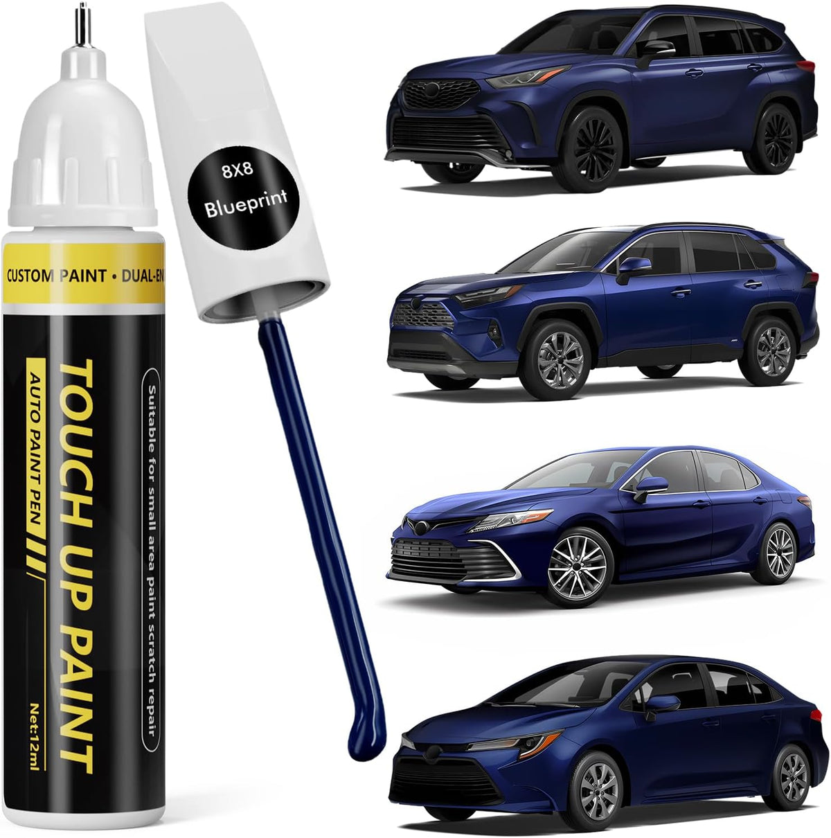 ((1G3) Magnetic Gray Metallic) Touch Up Paint for Toyota, Car Paint Scratch Repair Kit, 2 in 1 Premium Scratch Remover Pen with Exact Color-Matched