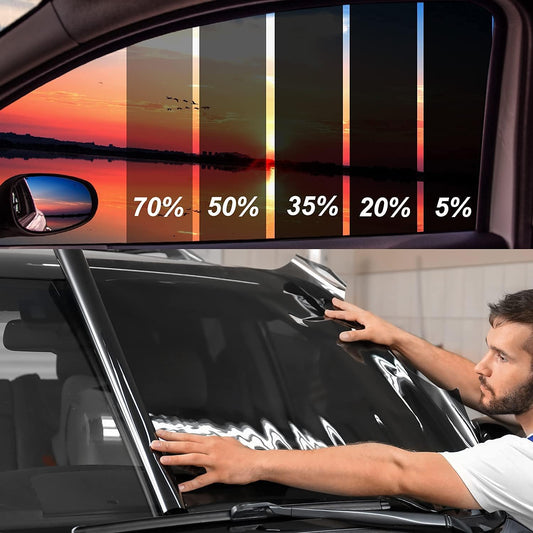 Window Tint Film for Cars, Ceramic Window Tints, Blocks 99% UV & IR Rays, Heat Resistant Anti Glare Film for Windshield, Scratch Resistant Sun Shade Auto Tint Roll 20% VLT 24In x 25Ft