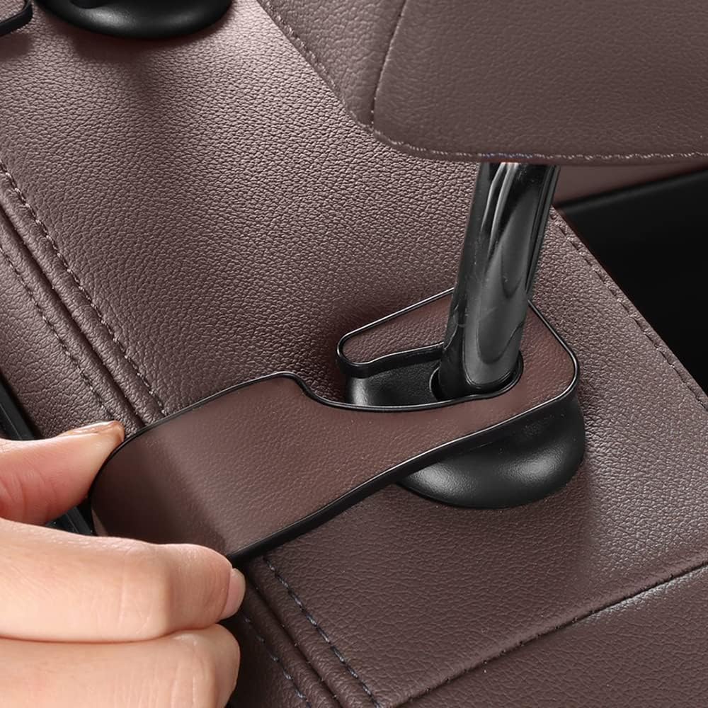 HAOTULE New car headrest Rear seat Multifunctional Storage Box, partition Design, with Cup Holder, Tissue Box, headrest Hook, Suitable for Children and Adults, car Travel Accessories（Coffee Color）