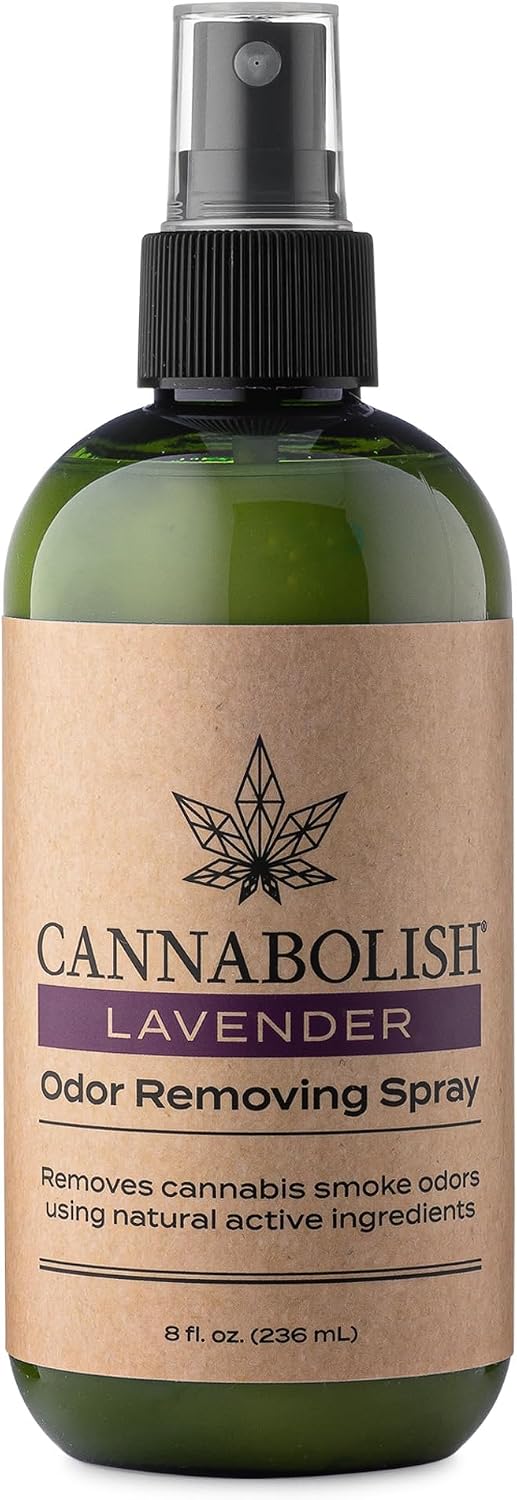 Cannabolish Lavender Smoke Odor Eliminator Spray and Air Freshener, 8 fl. oz, Natural Ingredients