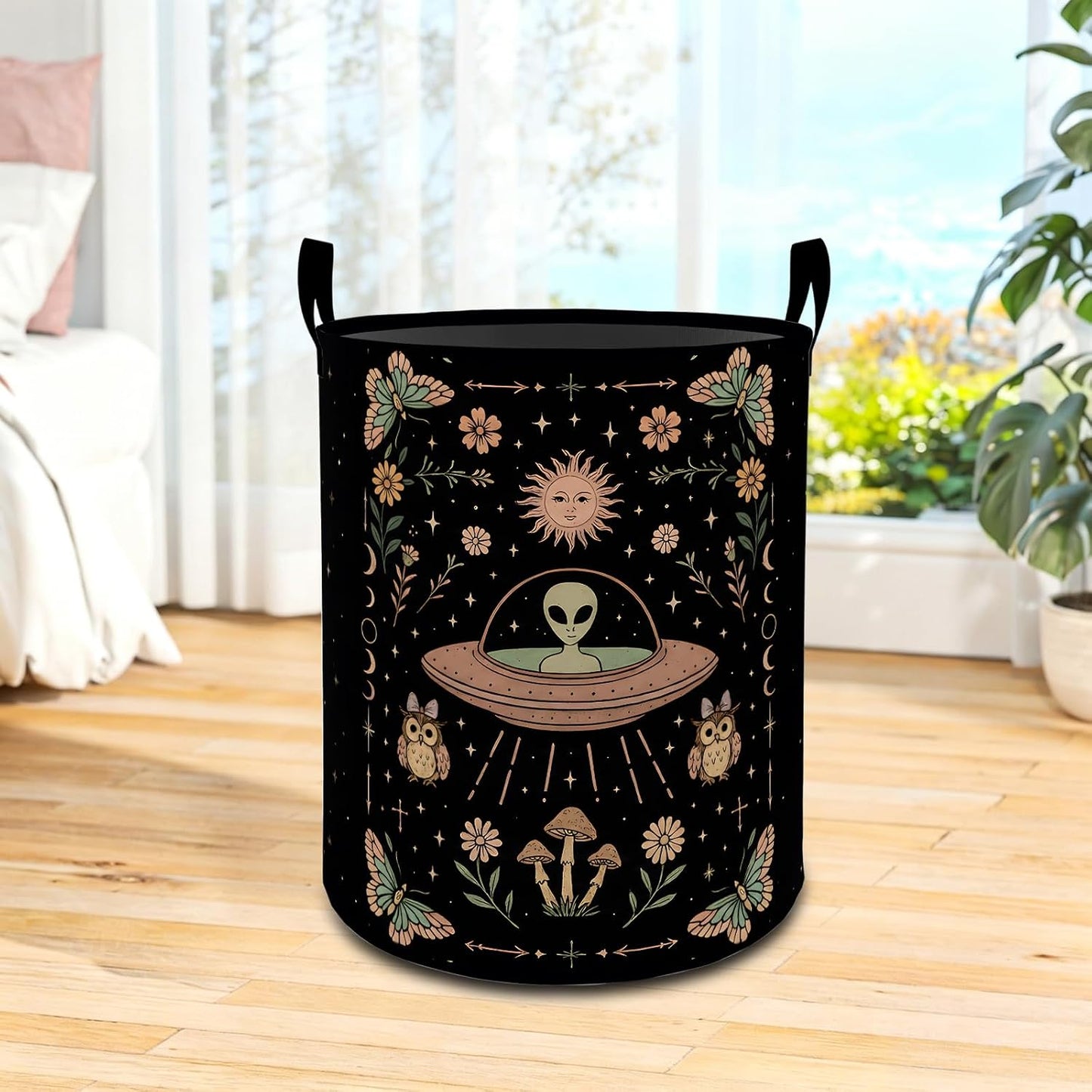 Classic Car Laundry Basket Vintage Vehicle Cartoon Waterproof Oxford Fabric Cloth Storage Hamper, 19.7x15.7 Inch Retro Auto Portable Dirty Baskets Decor Gifts for Living Room Bathroom
