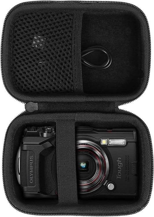 Aenllosi Hard Carrying Case Compatible with OLYMPUS Tough TG-6 / OM System Tough TG-7 Waterproof Camera(Case Only,Black)
