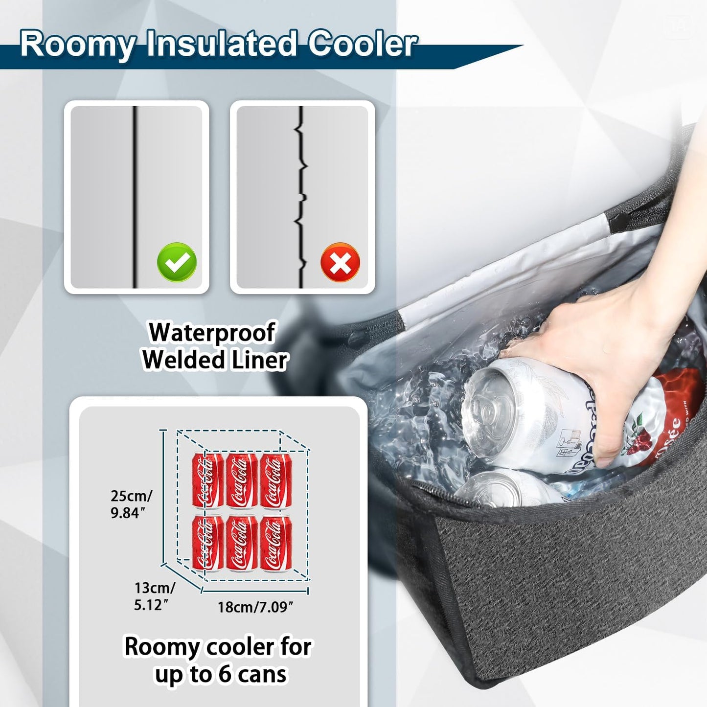 Deluxe Car Trunk Organizer, Detachable Backseat Hanging Organizer Storage Modules with Built-in Cooler for Car Small SUV, Patent Pending