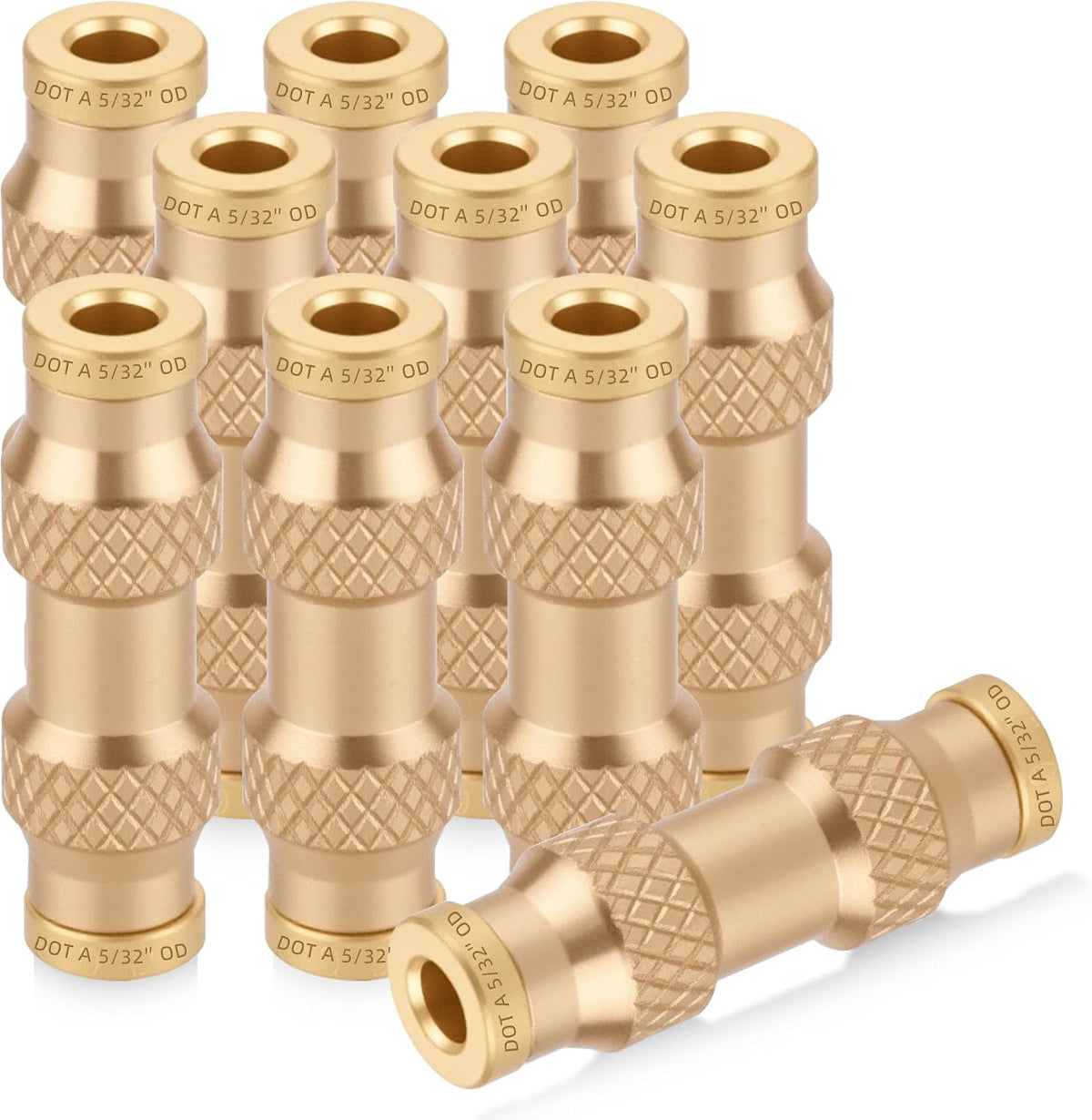 Brass DOT Approved 1/4" Tee Union Push to Quick Connect Fittings