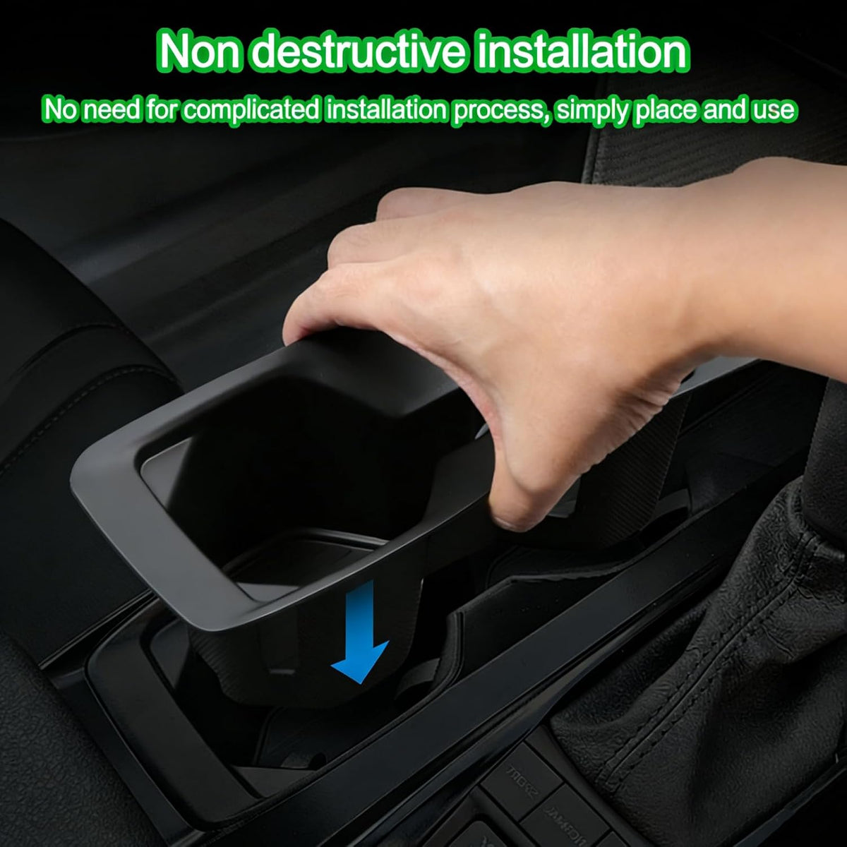 Black TPE Drinking Water Cup Holder Compatible with 2025-2026 Toyota Camry (XSE/XLE/SE/LE), Center Console Shock-Absorbing Cup Holder Drink Organizer for 9th Gen Camry Interior Accessory