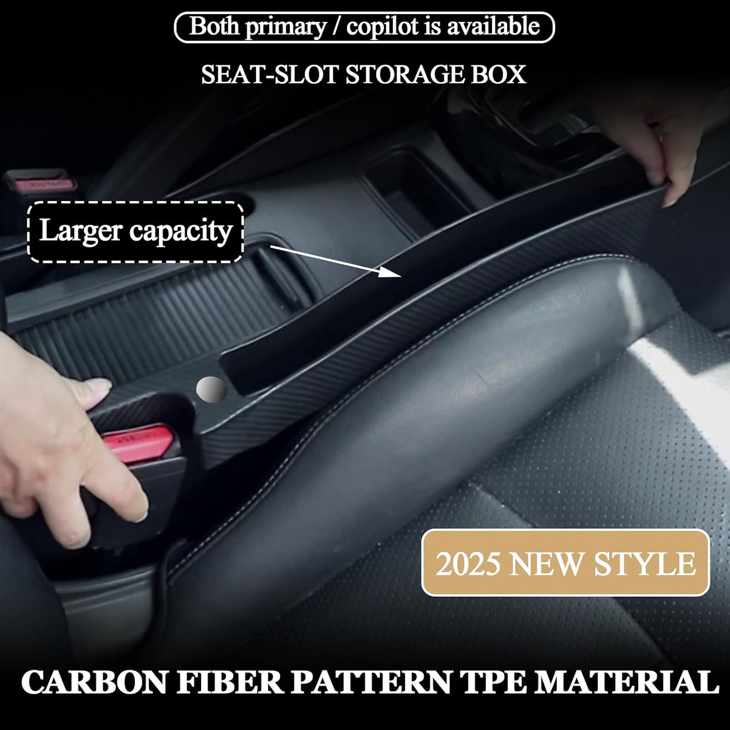 Car Seat Gap Filler Set of 2,Seat Gap Organizer, No Drop Seat Guard,Car Seat Accessories,Drop seat Gap fillers Between Seat and Console Stop Things from Dropping