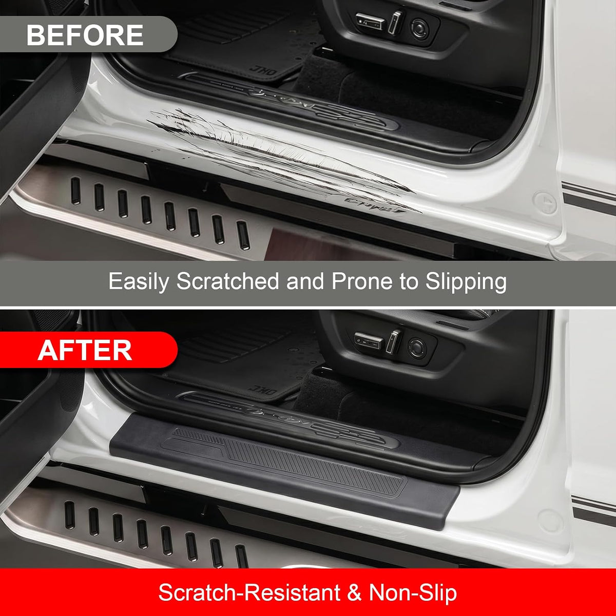 4 PCS Door Sill Guards for 2021-2026 Ford Bronco Accessories 4-Door