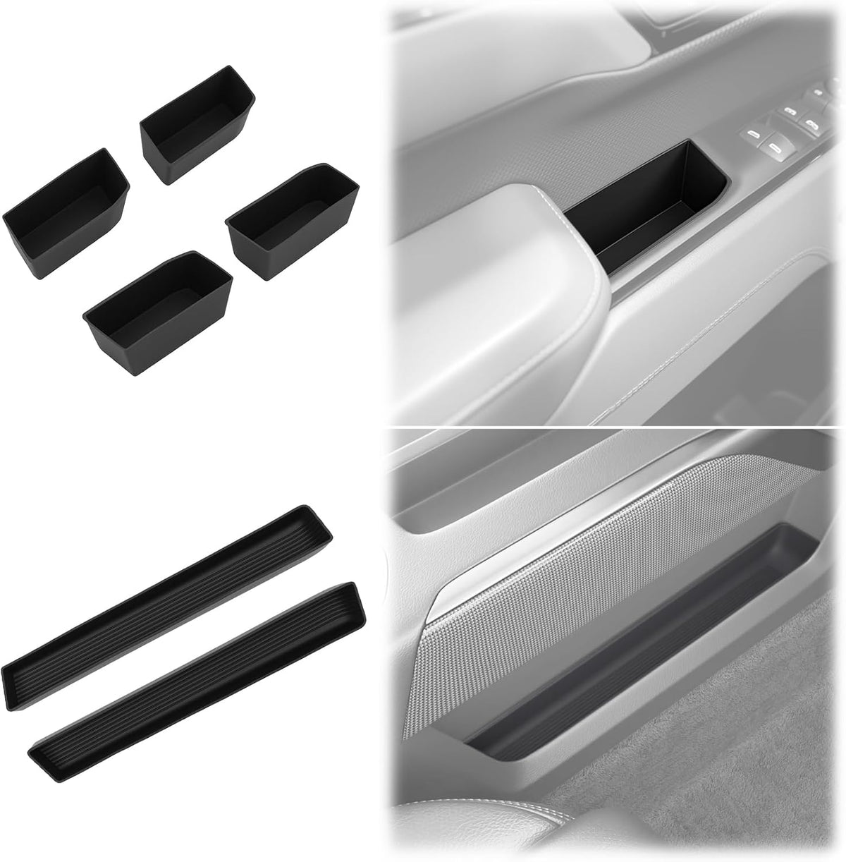 6PCS Center Console Organizer for 2022-2025 Chevy Chevrolet Silverado/GMC Sierra Shifter Gear Side Tray Door Handle Storage Box Phone Pocket Inserts Accessories