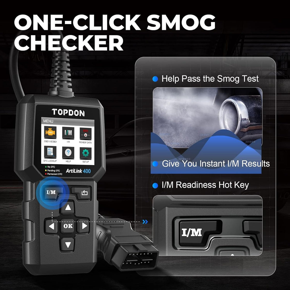 TOPDON AL400 OBD2 Scanner, Check Engine Light Scan Tool, Code Reader