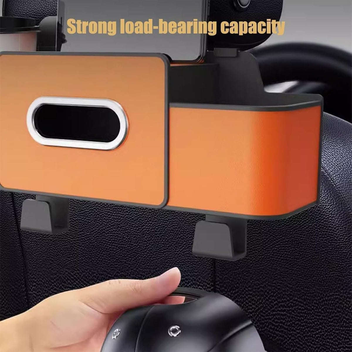 Car Organizer, Backseat Organizers Hanging Storage, Car Organizers and Storage Box, Multifunctional Car Organizer Box with Tissue & Cup Holders