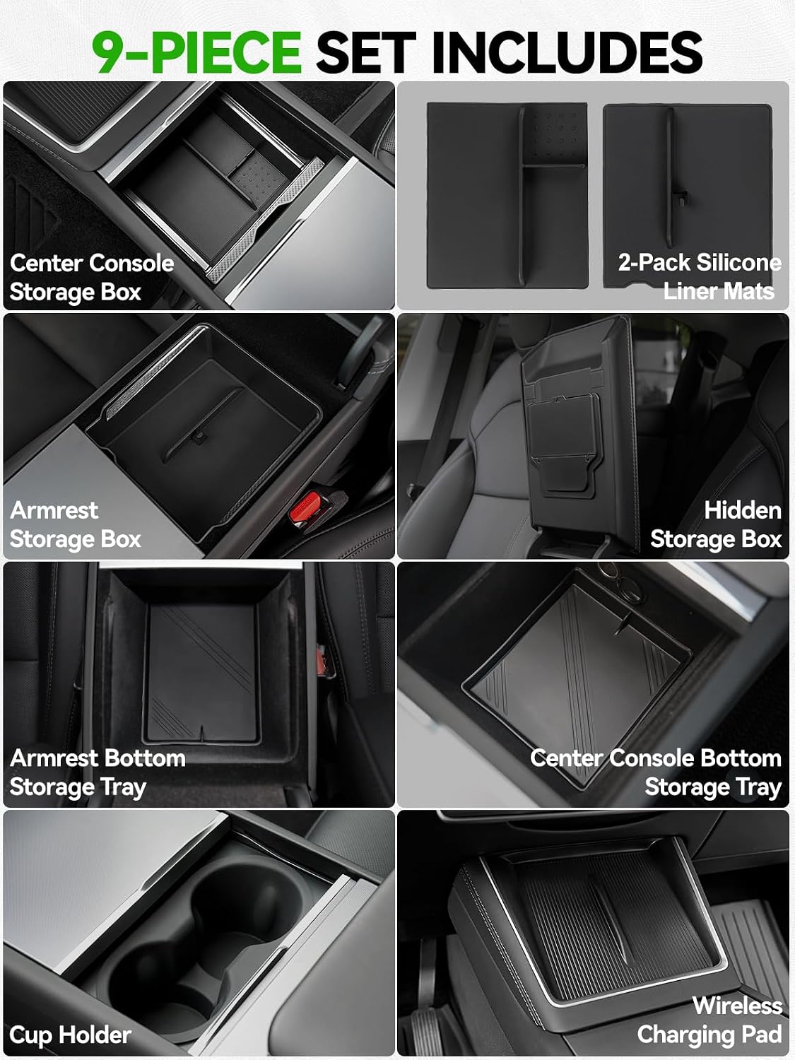 Center Console Organizer for 2024-2026 Tesla Model 3 Highland