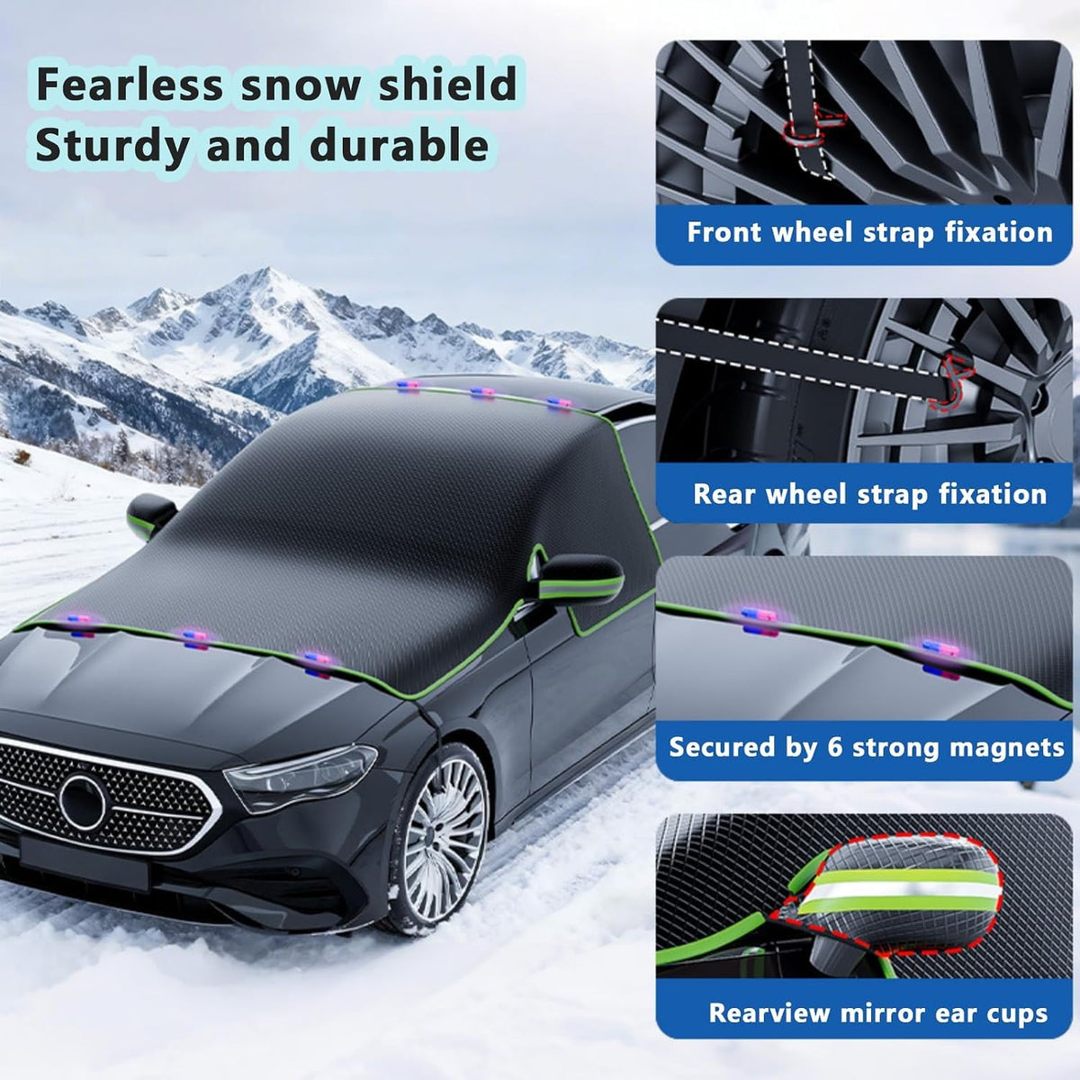 Car Snow Cover for Toyota Verso Waterproof Scratch Resistant Windshield Protector for Winter Protects from Ice Snow Frost UV Rays Car Accessories B Orange(Normal/B Orange)