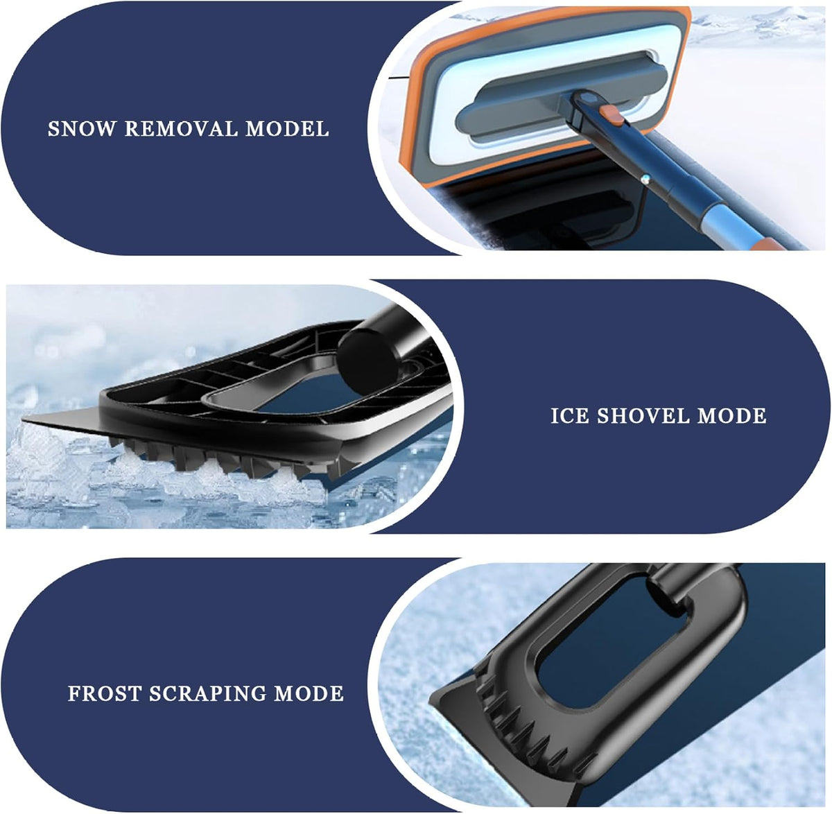Car Snow Brush Extendable 360° Rotation Snow Brush with ABS Shovel Sponge Handle Lightweight Ergonomic Scraper for Car Vehicles Trucks SUVs Winter Ice Removal