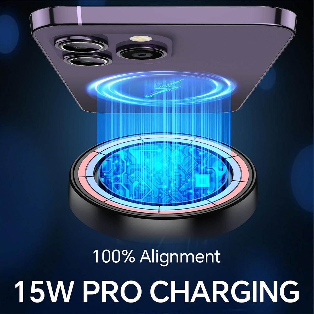 Coolpow for MagSafe Car Mount Charger【Ultra Magnet】Magnetic Phone Holders for Your Car Charger Magnetic Wireless Car Phone Holder Charger Car Accessories for Women Cell Phone Mount for iPhone 17 16 15