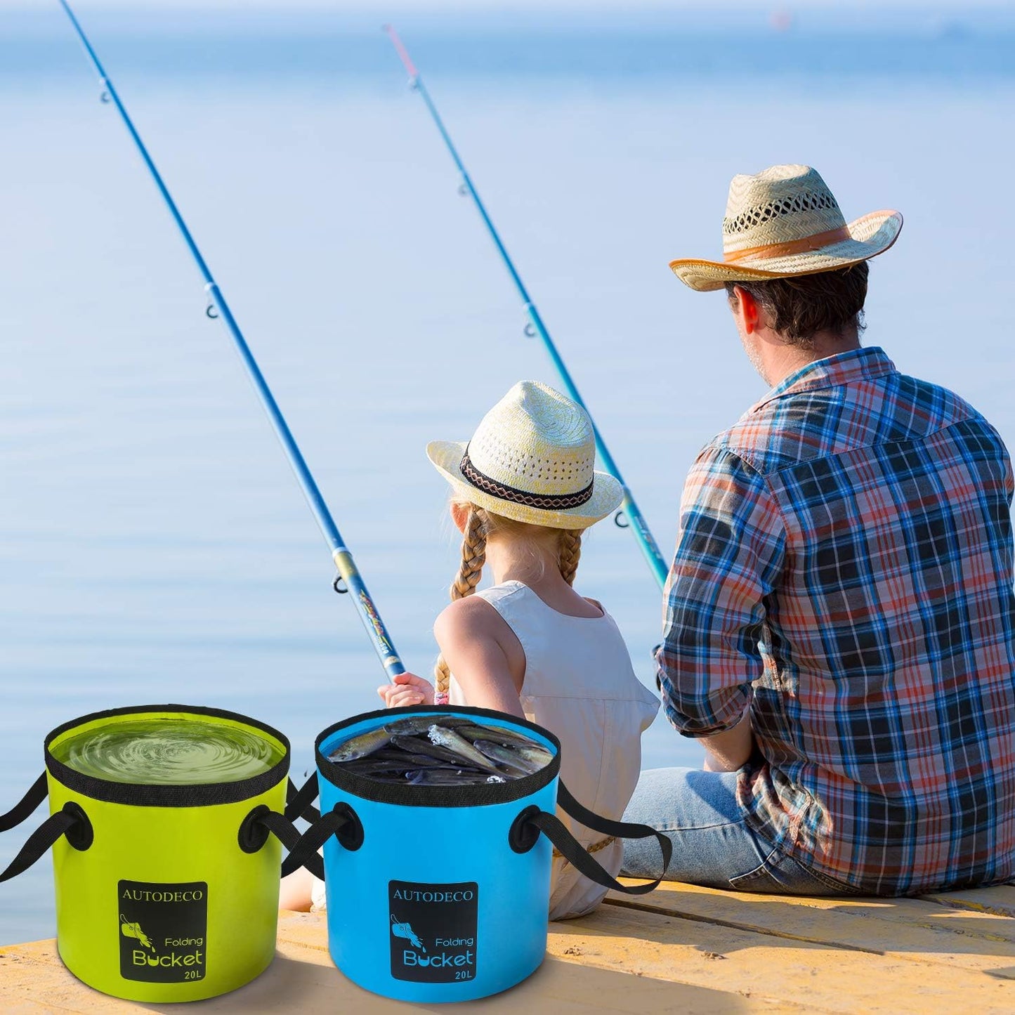 Collapsible Bucket 5 Gallon Container Folding Water Bucket Portable Wash Basin 20L