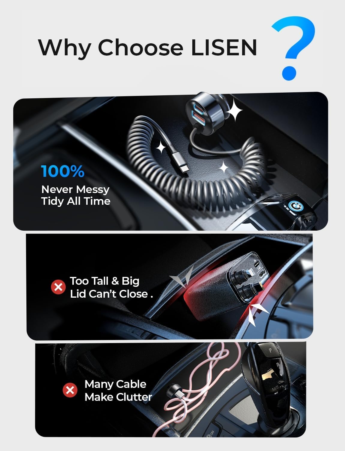 for iPhone 18/17 Pro Max Car Charger USB C Fast Charge with Coiled Cable