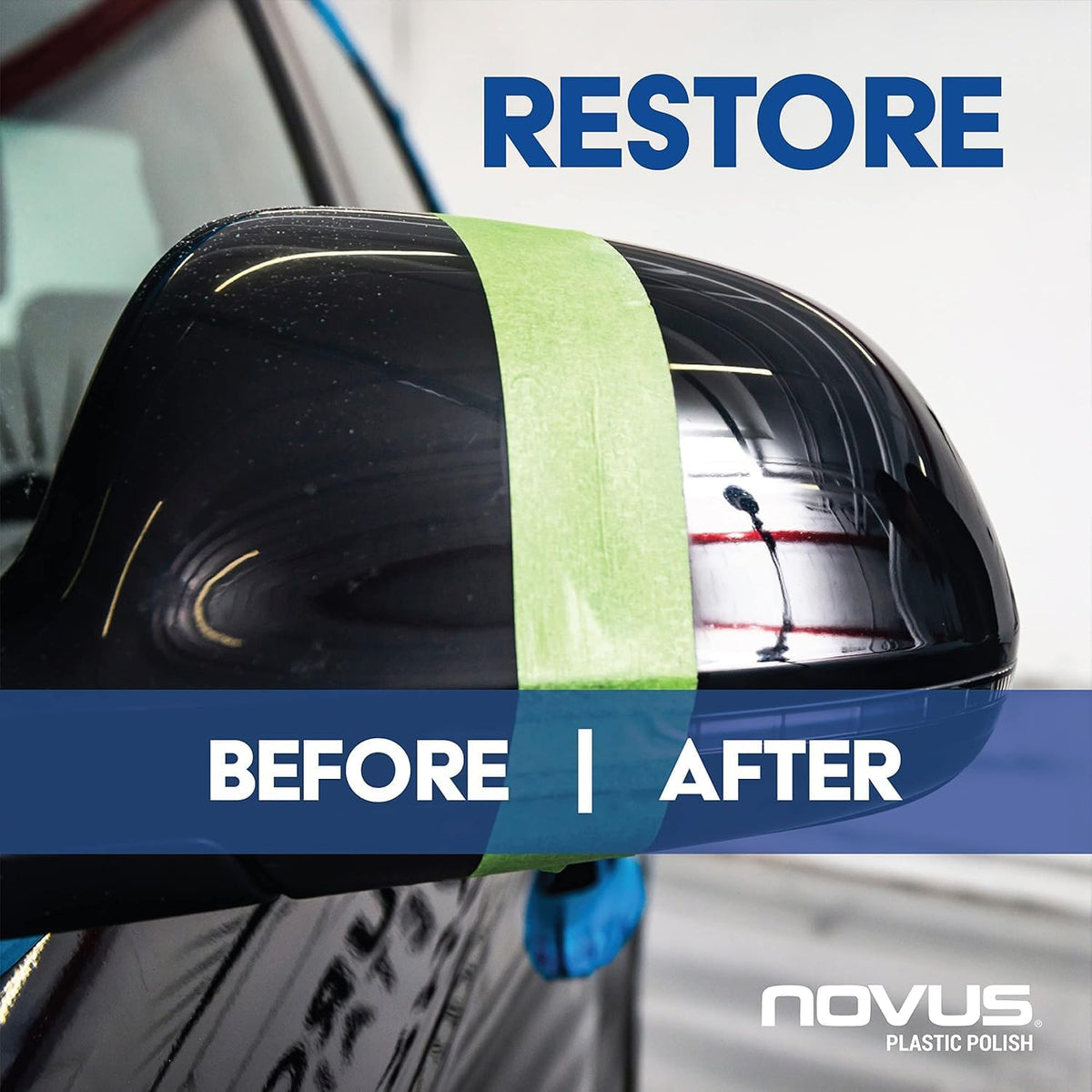 NOVUS-PK1-8 | Plastic Clean & Shine #1, Fine Scratch Remover #2, Heavy Scratch Remover #3 (8 Ounce, 6 Polish Mates)