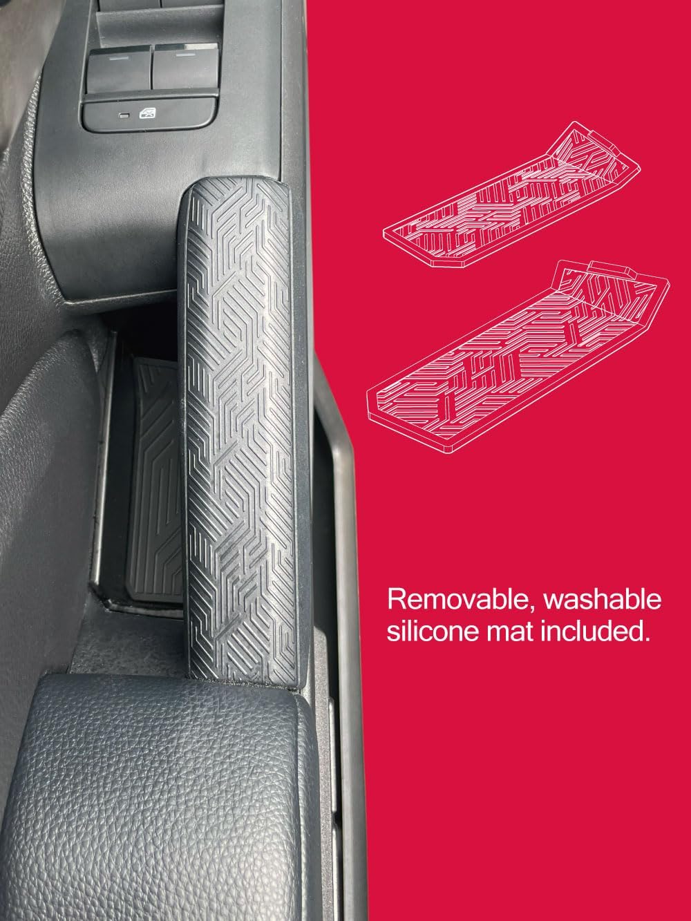 AZUTO Door Side Storage Organizer for TACOMA & 4RUNNER, Black Interior Accessories Compatible with Toyota Tacoma（N400, 2024+ model year）, 4Runner (N500, 2025+ model year Models