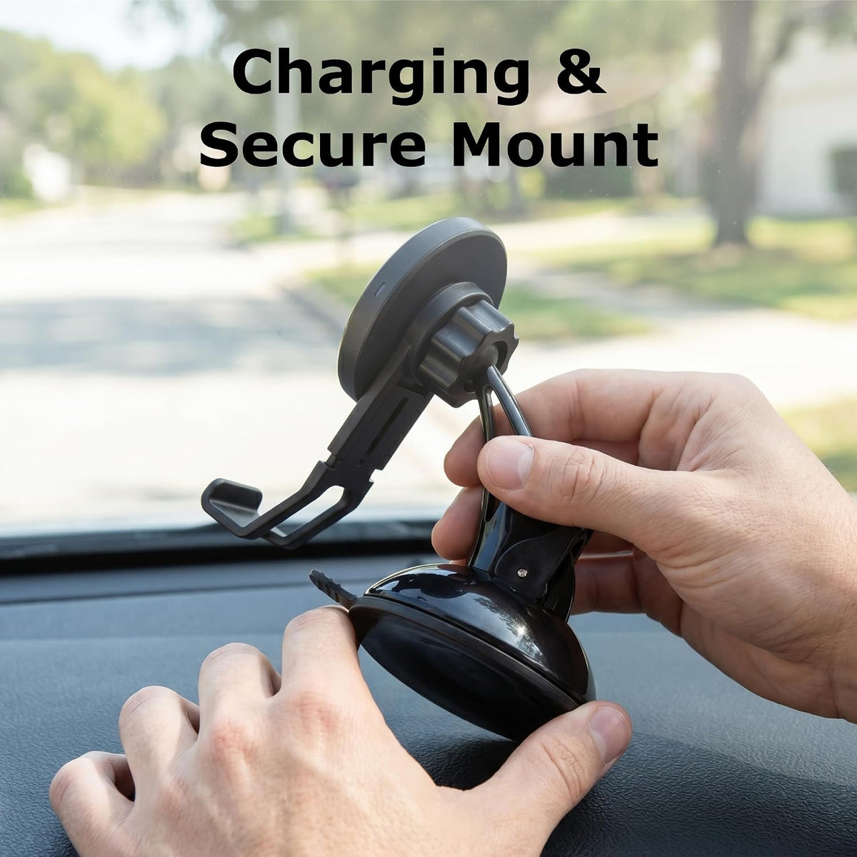 AT&T 25W Magnetic Fast Wireless Car Charger Dash Vent Phone Mount Dock