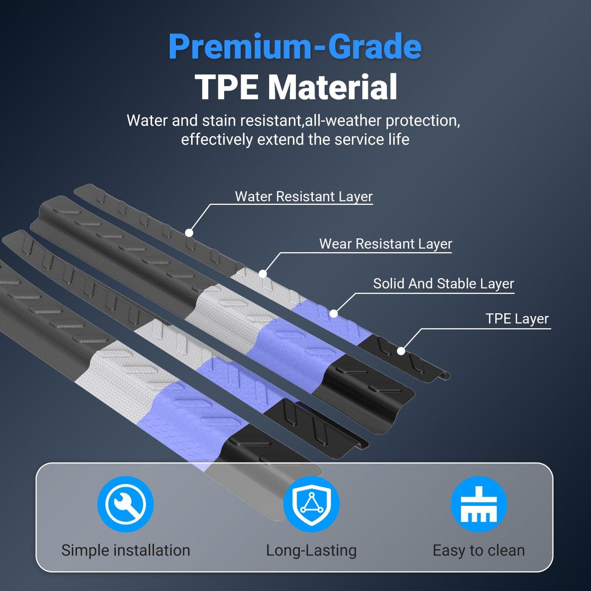 4PCS Door Sill Protector Compatible with 2019-2026 Chevy Silverado