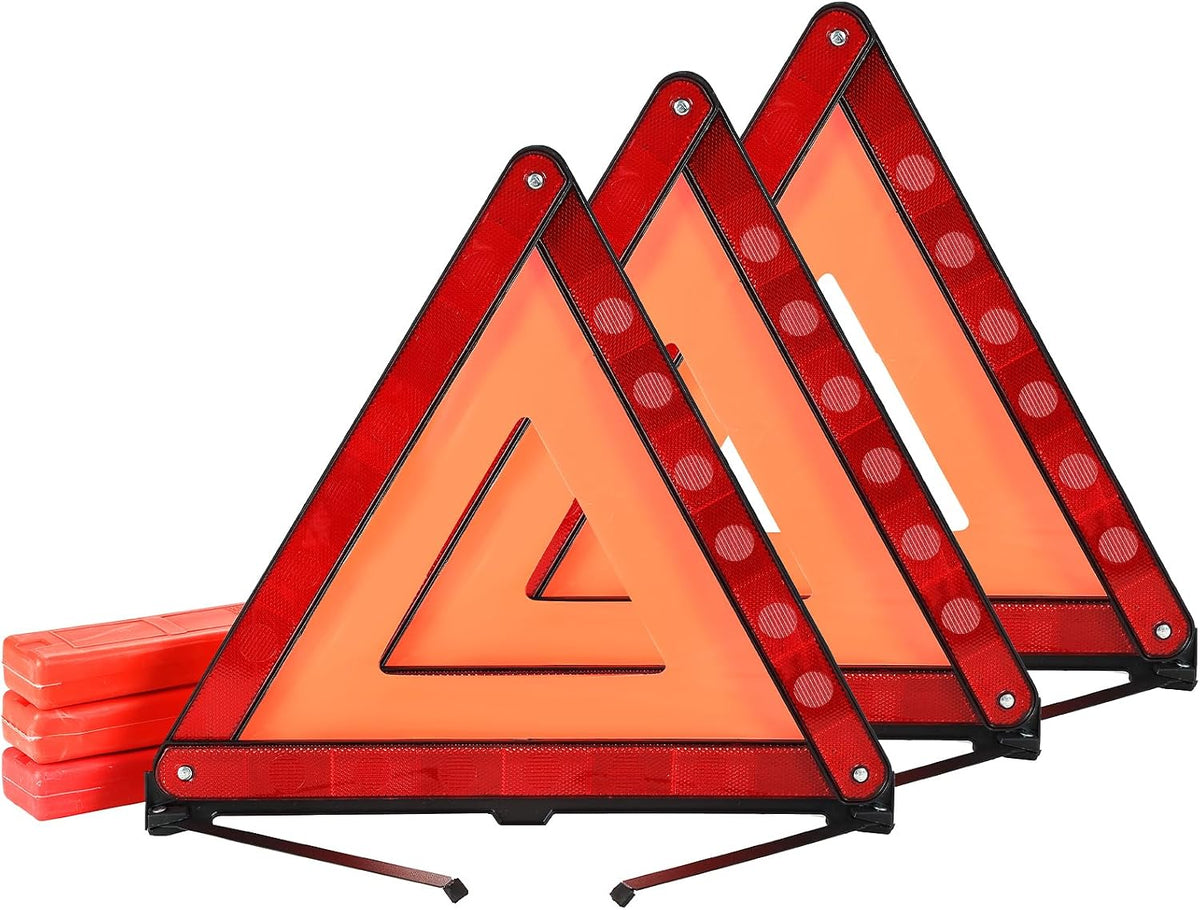 Emergency Warning Triangles 3 Pack Reflective Warning Triangle