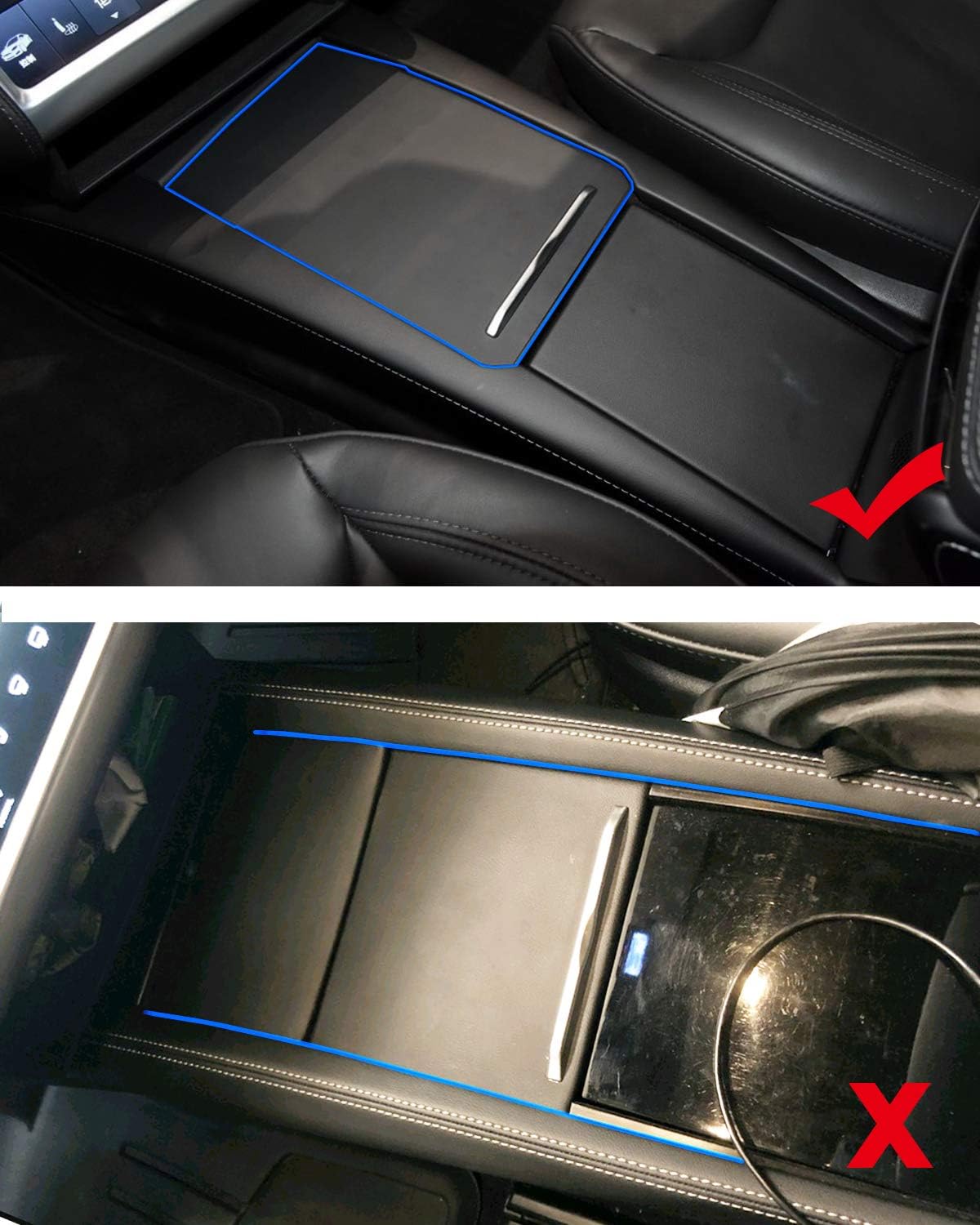 Jaronx Compatible with Tesla Model X/S Center Console Organizer 2016-2021