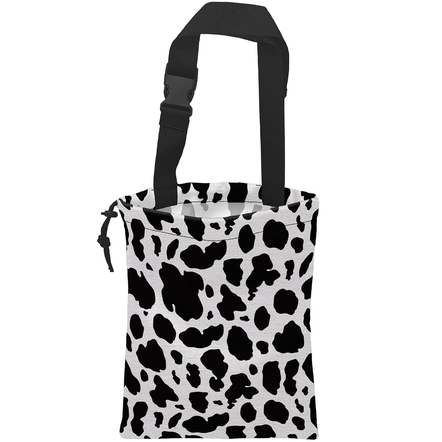 Car Trash Bag Cow Texture Car Garbage Bag Hanging Car Trash Can for Back Seat with Drawstring, Waterproof Garbage Bags for Accessories Vehicle Travelling Camping Outdoor