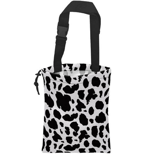 Car Trash Bag Cow Texture Car Garbage Bag Hanging Car Trash Can for Back Seat with Drawstring, Waterproof Garbage Bags for Accessories Vehicle Travelling Camping Outdoor