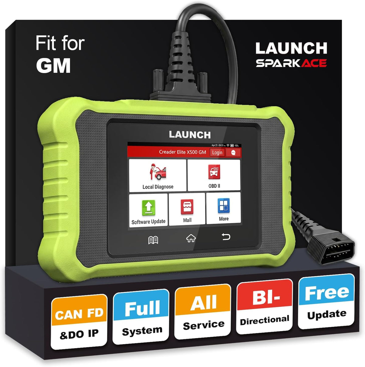 LAUNCH Creader Elite X500 for GM OBD2 Scanner Diagnostic Tool Full System