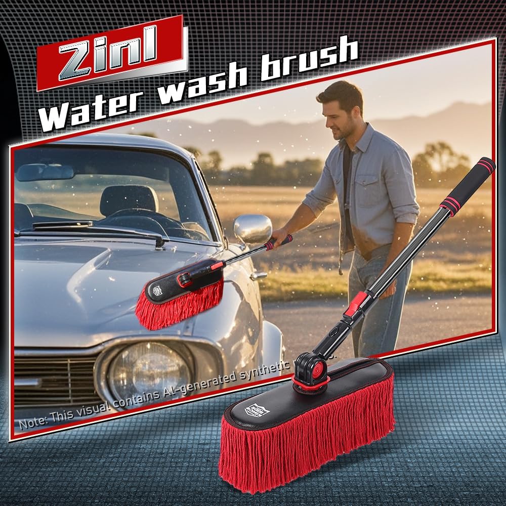 Car Duster Exterior, Dual Head, 4 Pcs, Red