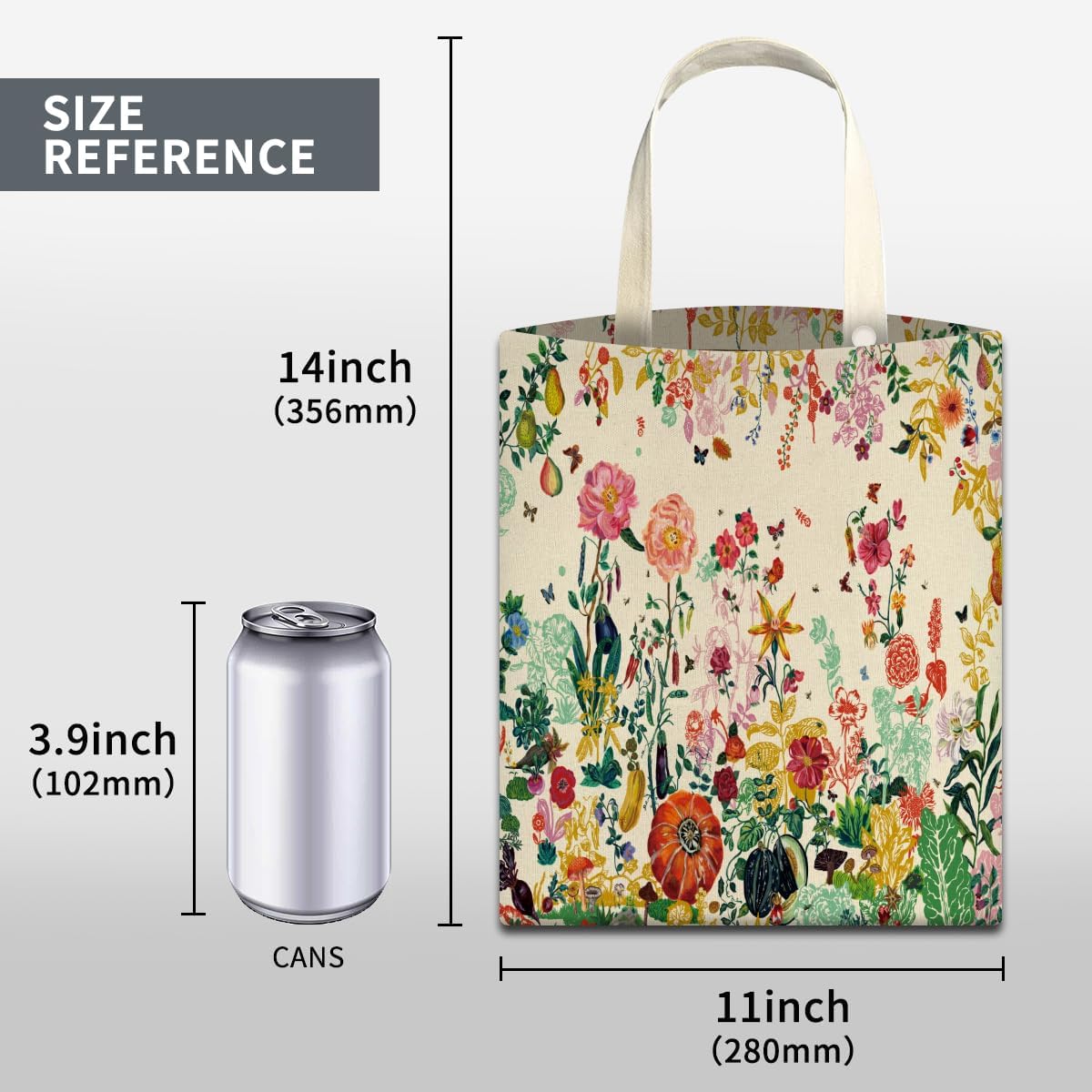 Car Trash Can, Boho Chic Style, Cute Car Organizer, 6L Capacity, Colorful Boho Flowers