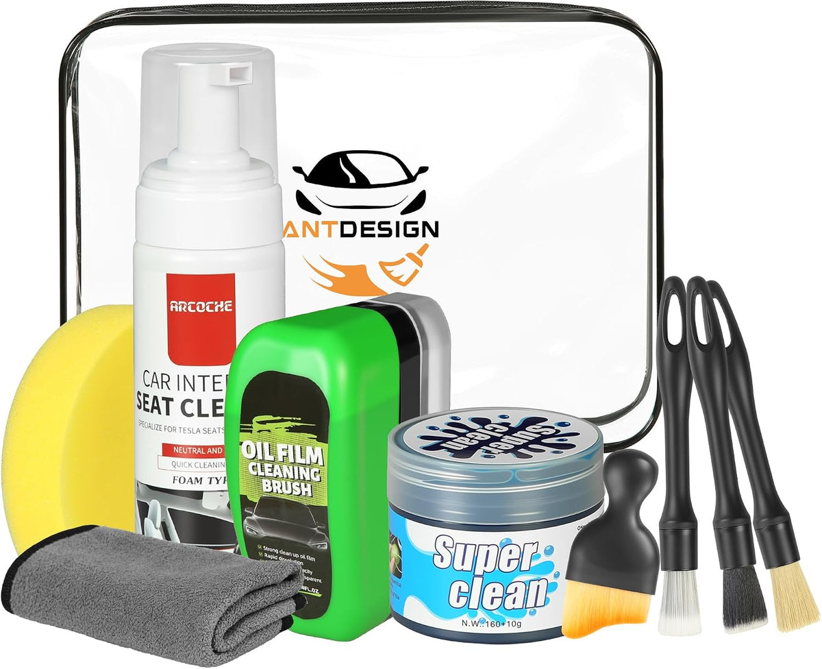 AntDesign Car Cleaning Kit Interior - 10 Item Kit
