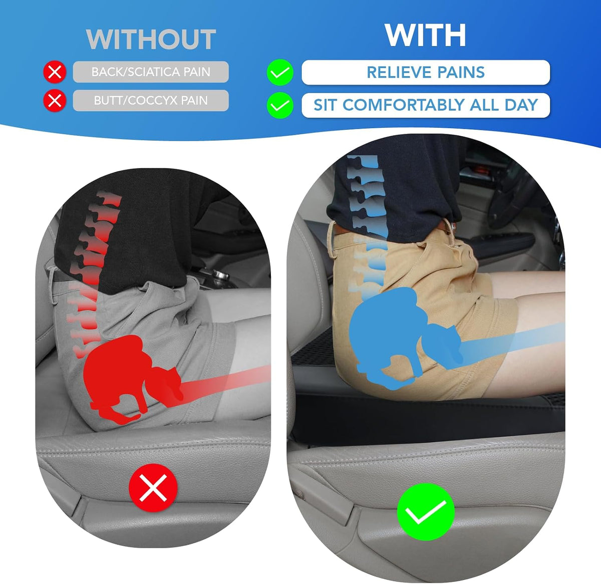 Lofty Aim Car Seat Cushion, Car Seat Pillow, Automotive Cushion