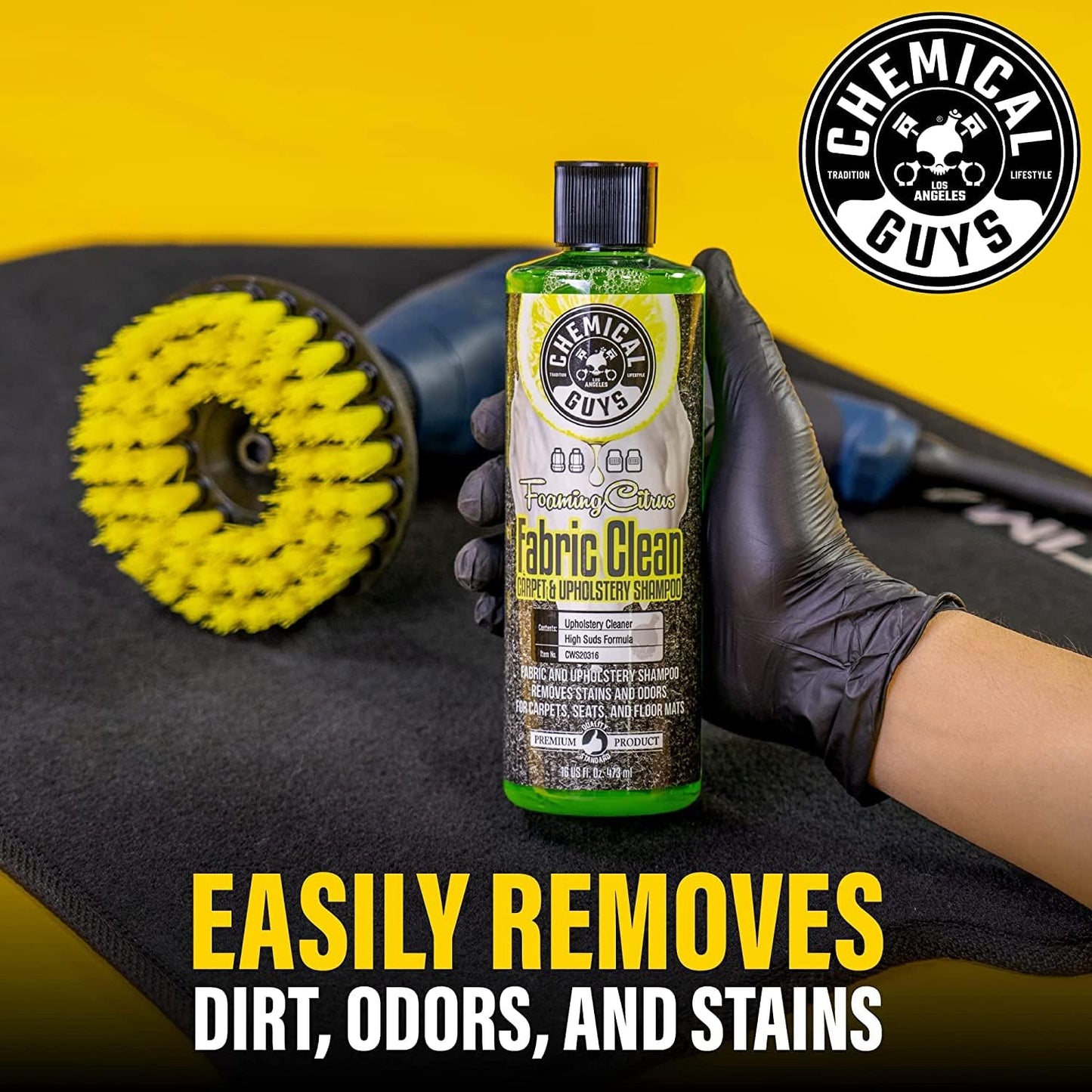 Chemical Guys CWS203FPB Foaming Citrus Fabric Clean Carpet & Upholstery Cleaner and HydroThread Protectant, Fabric Cleaner & Ceramic Fabric Protectant Bundle - (2-16 oz Bottles)