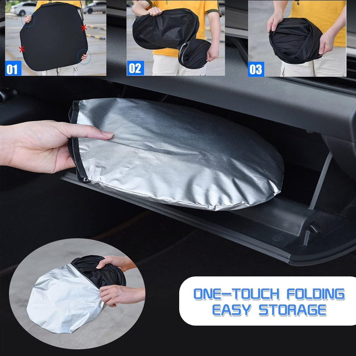 Car Windshield Sun Shade for Toyota 4Runner 2010-2026, Foldable Car Sunshade Windshield for Front Window，Automotive Interior Sun Protection,UV Shield