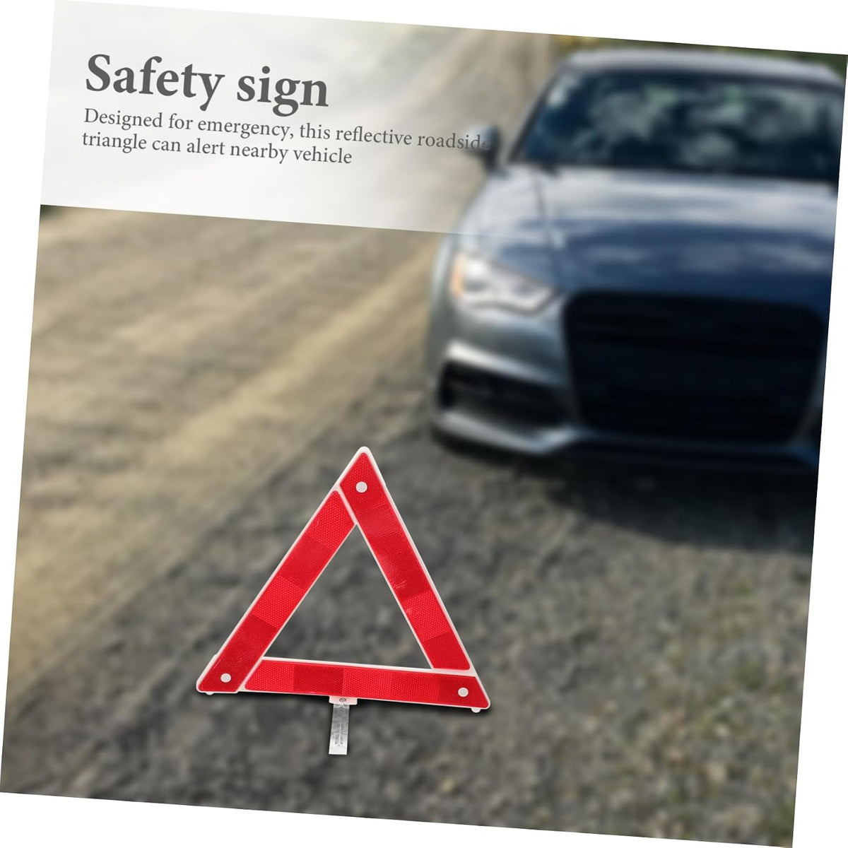 Folding Reflective Warning Triangle for Driver Vehicle Emergency Use