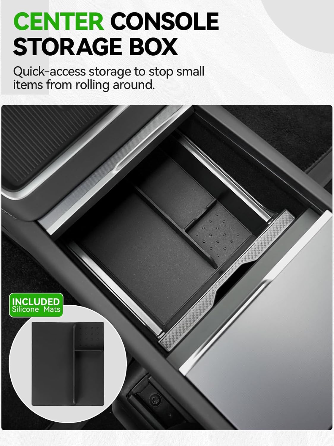 10PCS Center Console Organizer Tray for 2025 2026 Tesla Model Y Juniper Accessories, Under Seat Storage Armrest Hidden Storage Box Cup Holder Charger Pad for Tesla ModelY Juniper (Not fit Standard)
